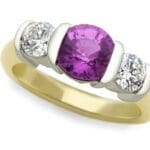 RidgeRingTwoTonePinkSap_COMP_Finished Ridge Ring - Two-tone Pink Sapphire and diamonds.
